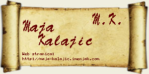 Maja Kalajić vizit kartica